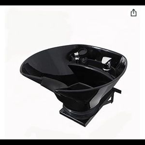 Black adjustable salon sink